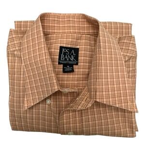 Jos. A. Bank Traveler's Collection Long Sleeves‎ Men's Orange Stripe Size M